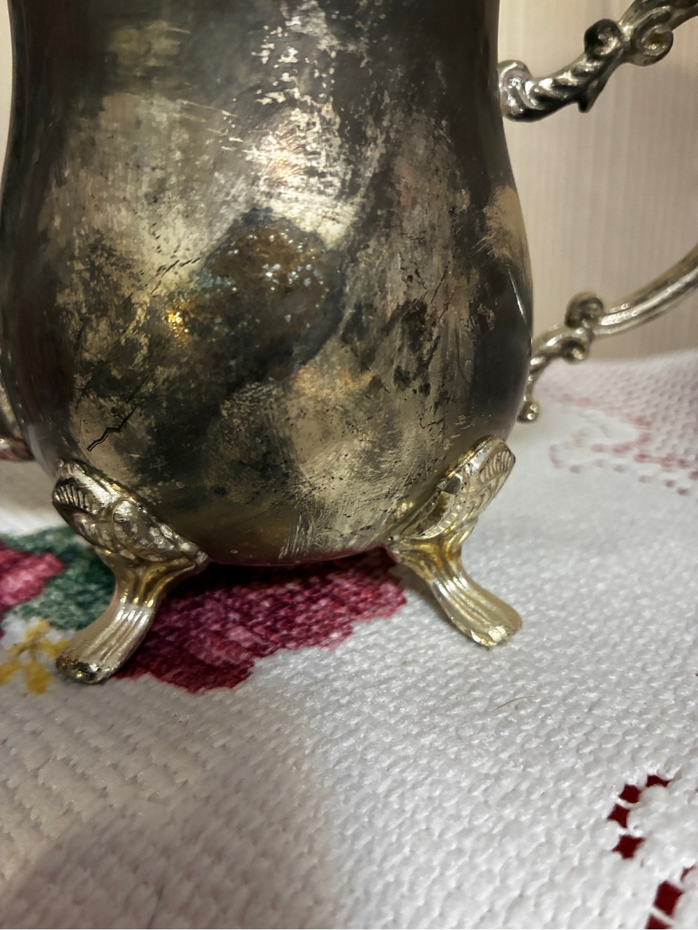 Vintage Ornate Silverplate Mini Teapot Footed Victorian style hinged lid - Picture 8 of 15